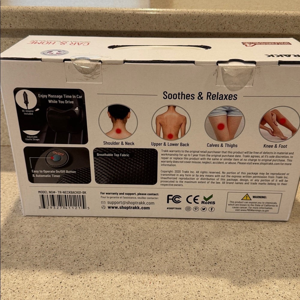 Car & Home Shiatsu Massager - Black and Red - Picture 2 of 8